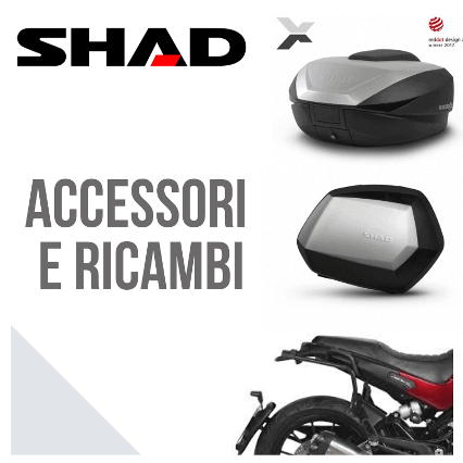 Accessori e ricambi bauletto moto con valigie laterali e cupolino