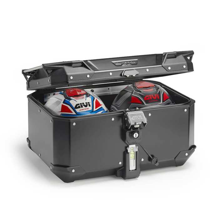 Bauletto Givi OBKEV58B in alluminio nero Trekker Outback da 58 litri