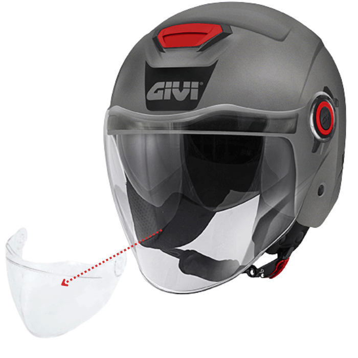 Visiera Trasparente GIVI Z2614TR Per Casco X25 - Antigraffio E Predisposta Per Pinlock 70