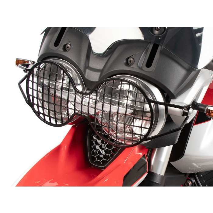 Copertura Griglia Parafaro In Metallo Per Moto Guzzi V85TT (V85 TT), Protezione Faro Pieghevole