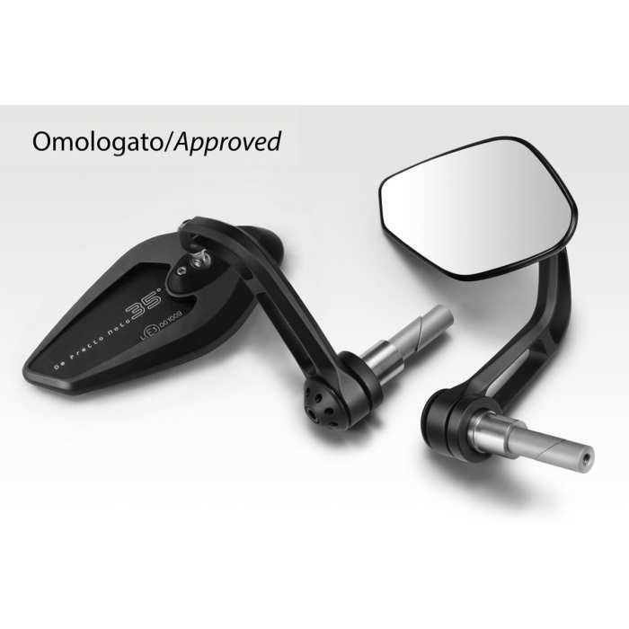 Bss021 - set di specchietti retrovisori stealth compatibile con Y.A.M.A.H.A. yzf r1 (2020-21) adaptador montaje incluido COLORE NERO