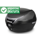 Bauletto dal 34 litri per scooter o moto Shad SH34 completo di chiusura press lock system e completamente impermeabile. La piastra di aggancio è inclusa nella fornitura.