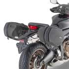 Porta valigie laterali Givi TE1173 easylock o generiche morbide per moto Honda CB650R. I telaietti si possono installare anche se non è presente l'attcco bauletto posteriore 1173FZ.