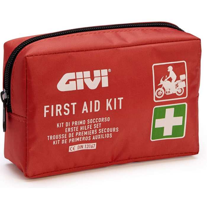 Givi S301 Kit di primo soccorso portatile nella valigia o nel sotto sella  indispesabile in moto, bicicletta, auto