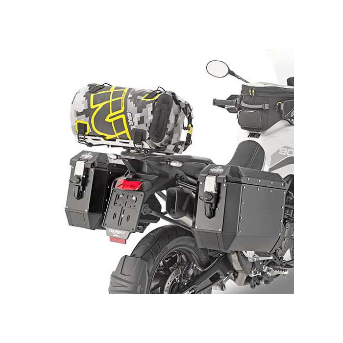 geweer Delegatie Blaze Givi EA114CM borsa moto rullo impermeabile da 30 litri grafica camouflage  grigio e giallo