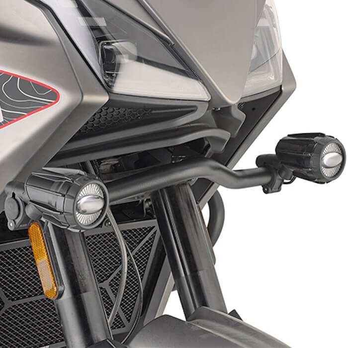 Givi LS9350 kit di attacchi faretti su Moto Morini X-Cape 650