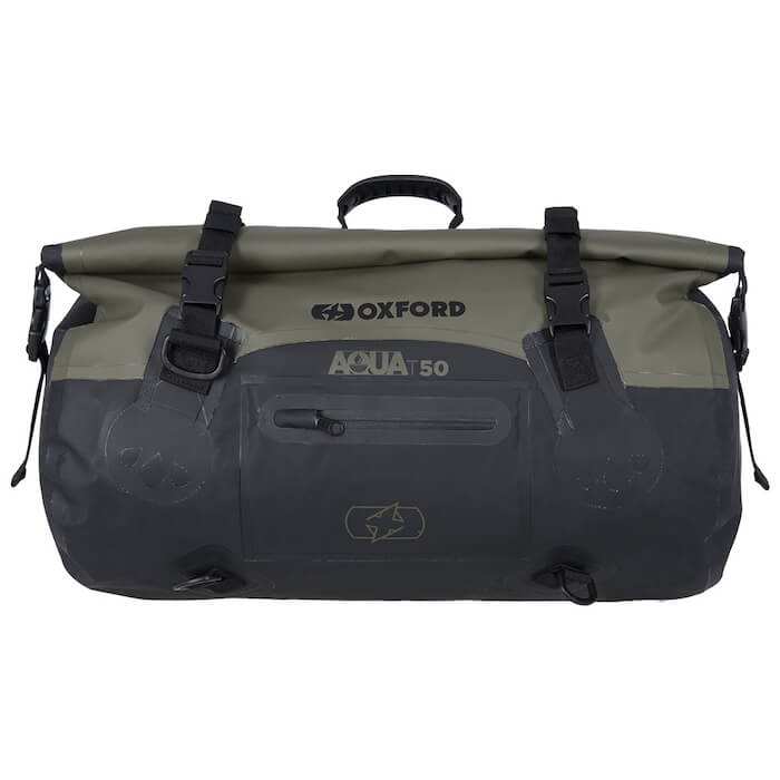 Oxford OL402 Aqua T50 borsone impermeabile KHAKI nero 50 litri