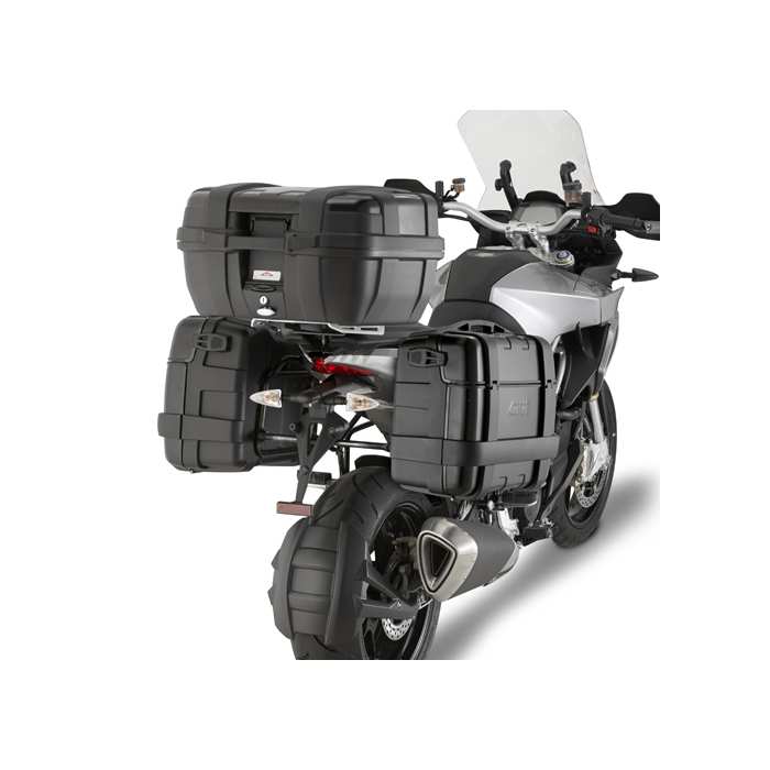 BAULETTO VALIGIA GIVI TRK52B TREKKER 52 L ALLUMINIO BLACK LINE NERO MONOKEY MOTO 