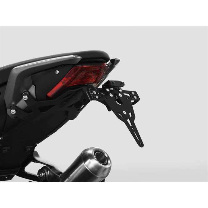 Color : Black Portatarga moto Posteriore del motociclo Registrazione licenza lamiera posteriore supporto della struttura Staffa modificato con luce principale for Benelli 752S 