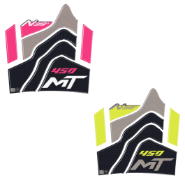 4R Paraserbatoio Adesivo 3D Per Yamaha MT 125 | Protettore Serbatoio Giallo Fluo, 19x13 Cm