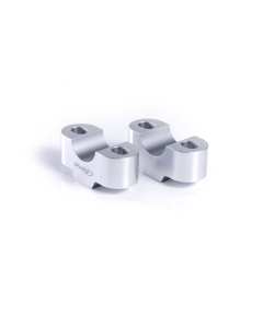 Puig 3671P risers silver alti 20 mm per manubri moto dal diametro di 22 mm