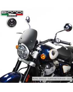 Biondi 8010439 cupolino Sport nero satinato per la moto Royal Enfield Super Meteor 650.