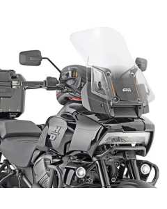 Givi 8400DT cupolino trasparente per moto Honda Harley Davidson Pan America alto.