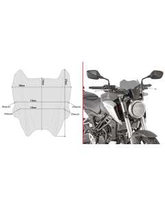 Givi A1164 cupolino fumè per moto Honda CB300R e CB125R