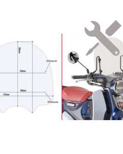 Givi A1168A  kit attacchi parabrezza honda Super Cub C 125