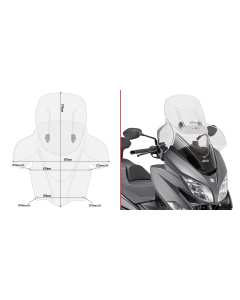 AF3115 Givi parabrezza scorrevole Air Flow per Suzuki Burgman 400 dal 2017