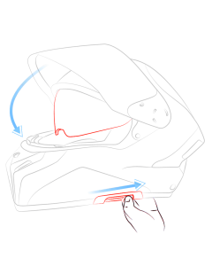 Airoh 05SMTXFS visierino solare fumè scuro per il casco Matrix.