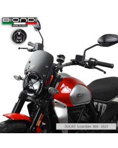 Biondi 8010486 cupolino nero satinato Caffè per Ducati Scrambler 800 dal 2023.