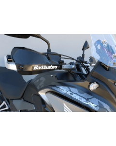 Barkbuster paramani neri con scritta bianca due punti di ancoraggio per Honda CB500X dal 2019