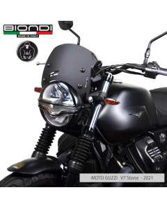Biondi 8010392 cupolino nero satinato Caffè per Moto Guzz V7 850 dal 2021