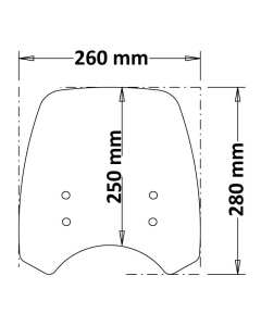 Isotta SC38 cupolino medio trasparente scuro per la Moto Guzzi V7 850 Euro 5 dal 2021