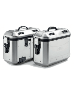 Givi DLM36 coppia di valigie laterali in alluminio naturale volume 36 litri DLMK36APACK2