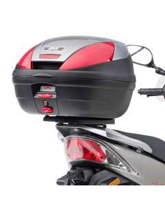 Attacco posteriore specifico per bauletto Givi E137 per moto KYMCO Agility 50-125-150-200 R16 (08 > 13), inclusa la piastra.