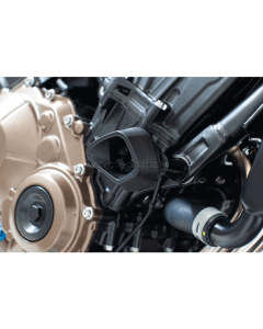 Evotech DEFA-016 tamponi paratelaio neri ammortizzati per moto Honda CB650R dal 2019