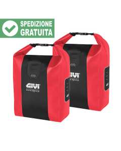 Givi Bike EX00RC coppia di borse rosse Junter impermeabili 14 + 14 litri