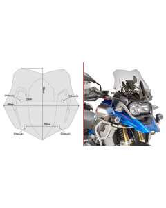 Givi D5124B cupolino sportivo fumè per moto Bmw R1250GS 