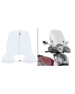 Givi D6116ST parabrezza trasparente Kymco People One 125 e 150 dal 2013 al 2020.