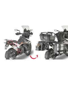 Givi PLOR7710MK portavaligie laterale a sgancio rapido specifico PL ONE-FIT configurato per valigie MONOKEY®