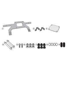 Givi TL8203KIT kit aggancio case S250su porta valigie laterali Moto Guzzi V85TT