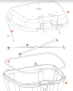 Kappa Z2170NR elastico interno bauletto Kappa KGR52 e KGR52N