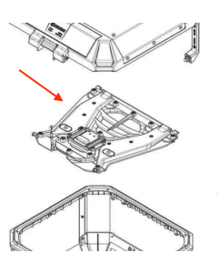 Kappa Z3592MRK ricambio Piastra di fondo interna montata completa di catenaccio per bauletto K'Mission KMS44