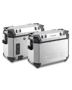 kappa KVE37APACK2 coppia valige laterali in alluminio naturale capacità di carico 37 litri
