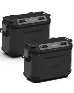 Kappa K'Force KFR37BPACK2 coppia di valigie laterali Monokey cam-side in alluminio nero da 37 litri