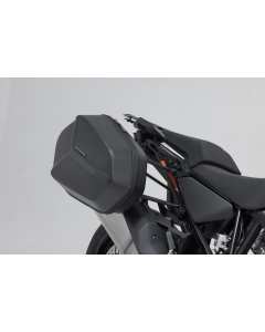 Coppia di valgiie laterali AERO ABS di SW-Motech KFT.04.835.60100/B complette di telaietti specifici per la moto KTM 1290 Super Adventure dal 2021.