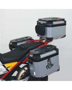 Isotta Kit composto da portapacchi superiore bauletto e valigie laterali per Moto Guzzi V85TT