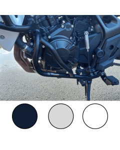 CFMoto CF173KD barre paramotore inferiori Honda XL750 Transalp nere, silver e bianche.