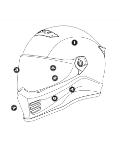 Ricambi originali per il casco Scorpion Covert FX.