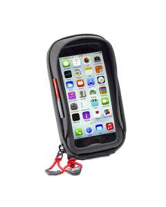 Givi S957B porta smartphone universale per moto, scooter e biciclette, con aggancio e sgancio semplice e veloce.