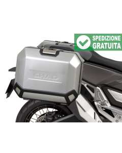Coppia di telaietti 4-P System specifici per moto Honda X-ADV 750 dal 2017 necessari per montare le valigie in alluminio Terra .