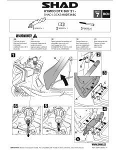 Shad K0DT31SC attacco sella antifurto manubrio Shad Locks per Kymco DTX 360