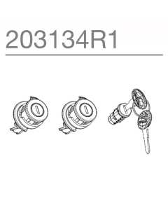Ricambio serratura standard 203134R1 specifica per le valigie laterali moto modello SH35 e SH36.