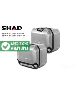 Shad Terra coppia di valigie moto laterali 47 sinistra D0TR47100L e 36 destra D0TR36100R