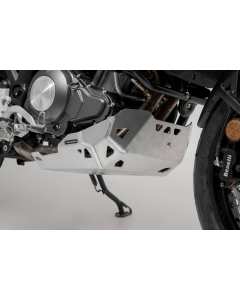 Protezione motore paracoppa SW-Motech in alluminio per la moto Benelli TRK 502 X.