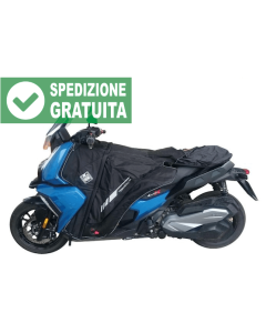 Copertina coprigambe Termoscud R196PRO di Tucano Urbano per Bmw C400X serie PRO 4 season permette di mantenere la copertina sempre montata.Nel periodo invernale si toglie la parte termica ed in caso di pioggia basterà sfilare la copertina impermeabile l