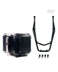 Unit Garage AL3_BL+3902_ bauletto Atlas e portapacchi nero per Ducati DesertX