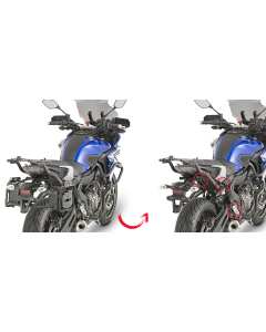 Porta valigie laterale Givi monoey a sgancio rapido per moto Yamaha Tracer 700 PLR2130